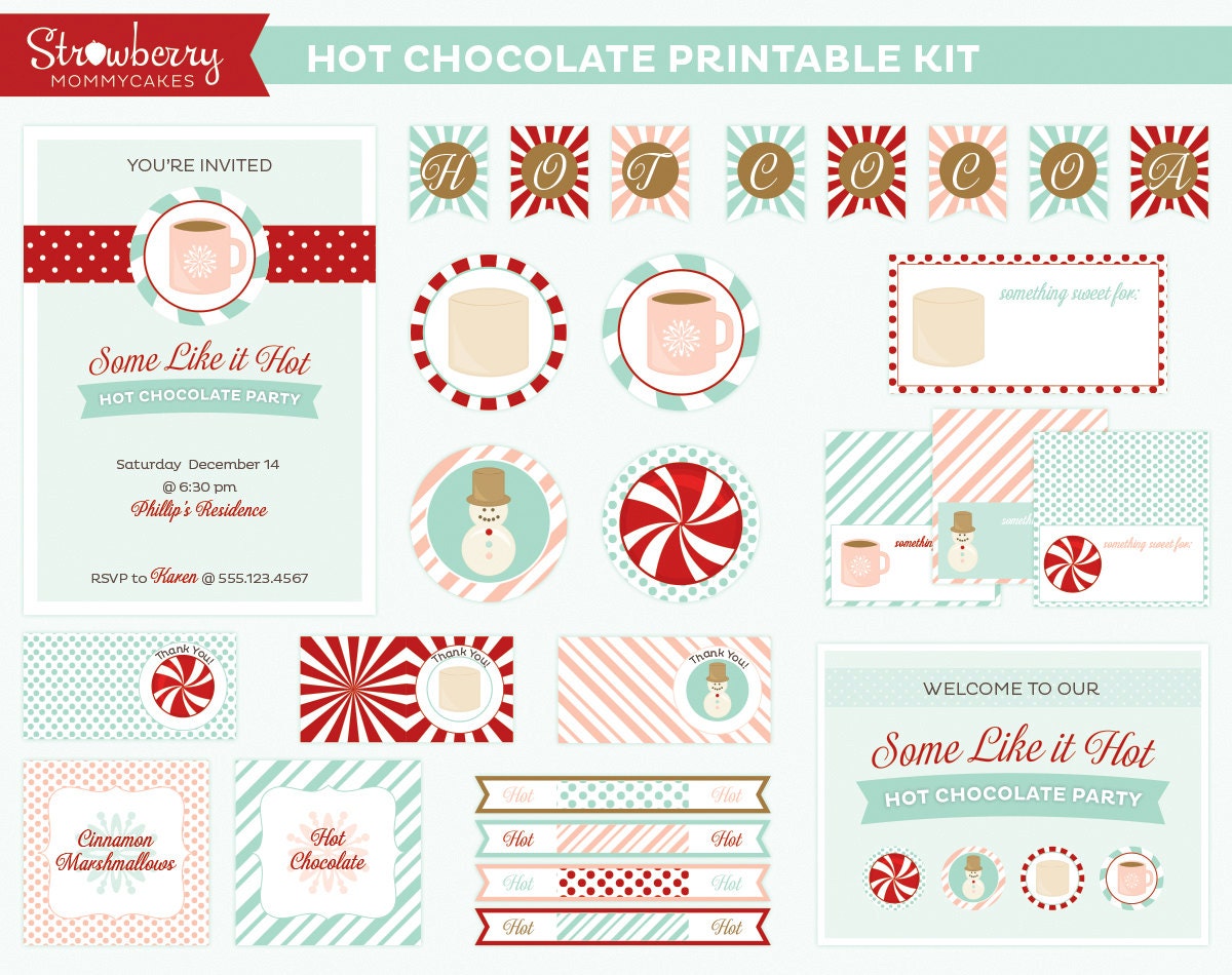 DIY Hot Chocolate Party Printables Il_570xn