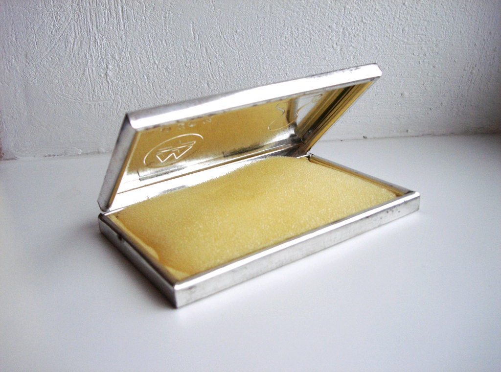 Vintage Stamp Pad, Unused Vintage Office Accessory, Stamp Ink Box, Soviet Union 80's