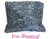 Zara Inspired, Silver Sequin Clutch, Bridesmaid Gift