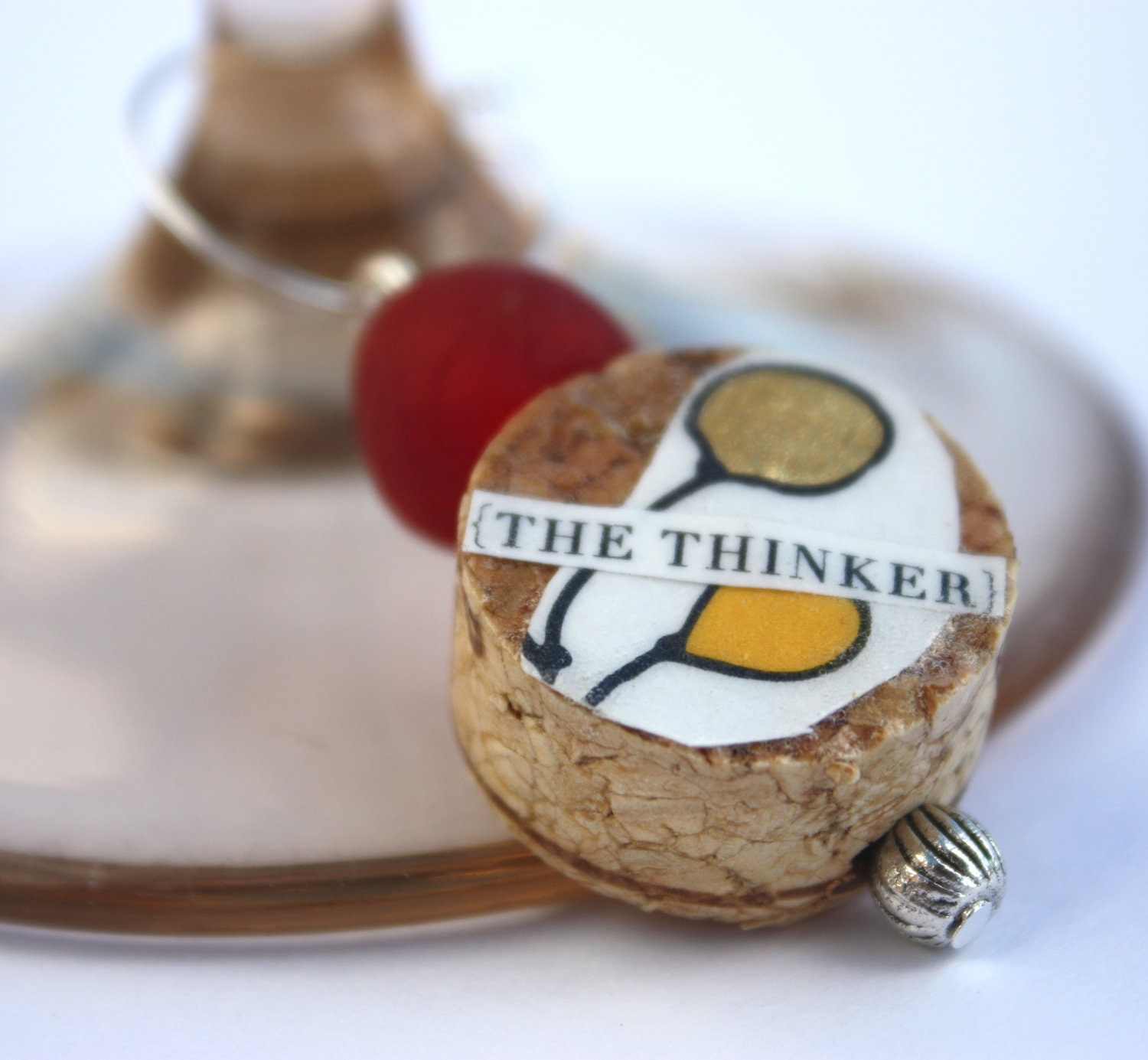 Wine Charms - The Thinker