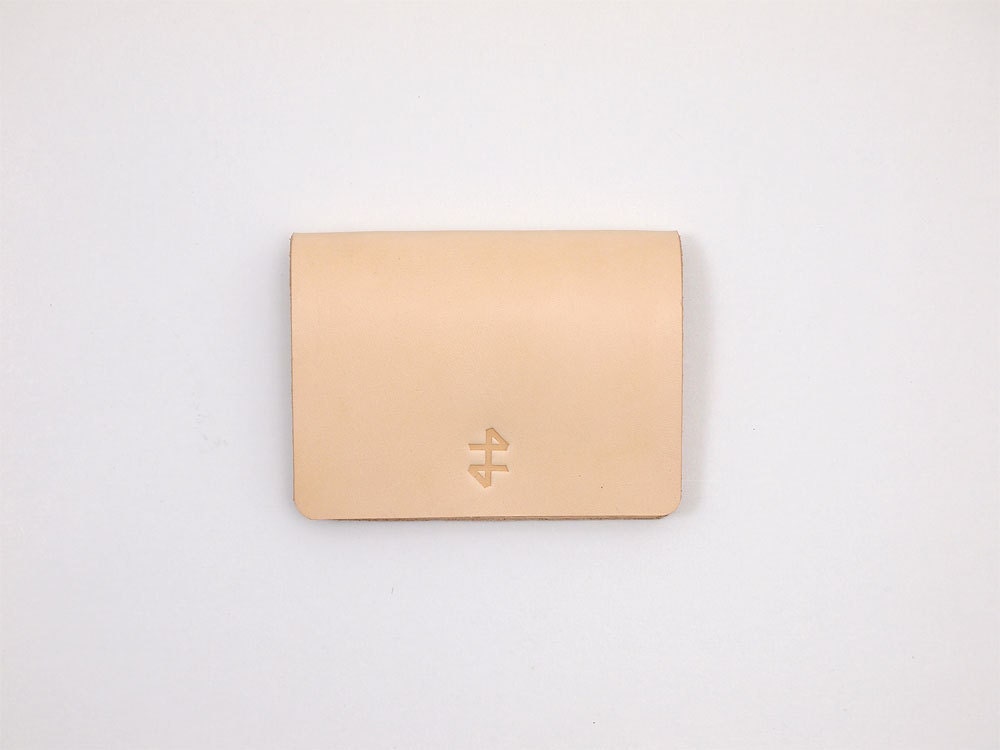 Mens vegetable tanned leather wallet