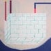 Wood wall art: abstract painting on wood panel - geometric colorful painting