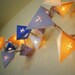 Paper Light Garland in Purple, Cream, and Blue with Geometric Die Cuts - Short Strand