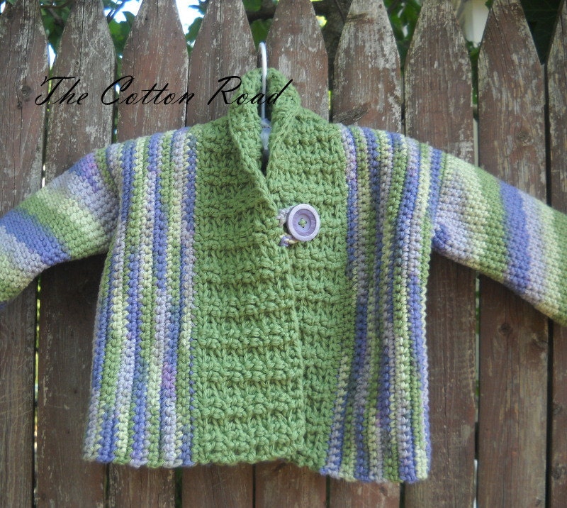 Toddler Cardigan with Collar (crocheted)