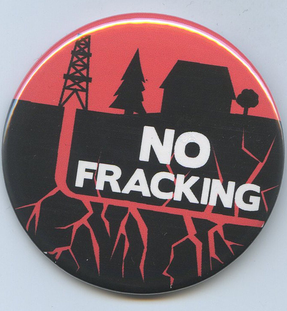 No Fracking button