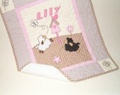 Sheep Crib Quilt, Sweet Lambie Nursery Bedding, Appliqued  Baby Blanket, Child Decor het