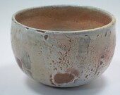 Wood-Fired Chawan (5" D, 4.5" H, W376g) stoneware w/ kuma-shino glaze - CA5