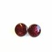 Tiny stud earrings glitter burgundy earring studs