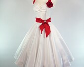 Made To Measure White Duchess Satin Full Circle Wedding Dress - Detachable Straps & Belt