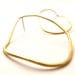 Gold plated dangle earrings, oval shape 'drop'