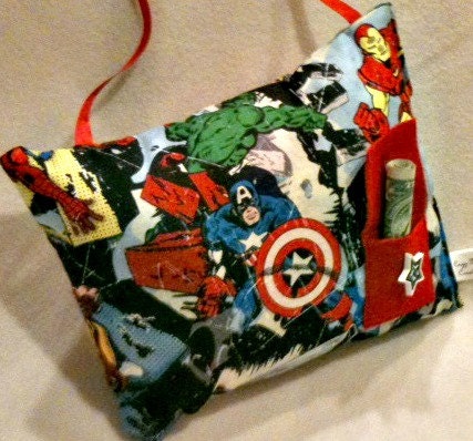 Retro Marvel Comic Tooth Fairy Pillow