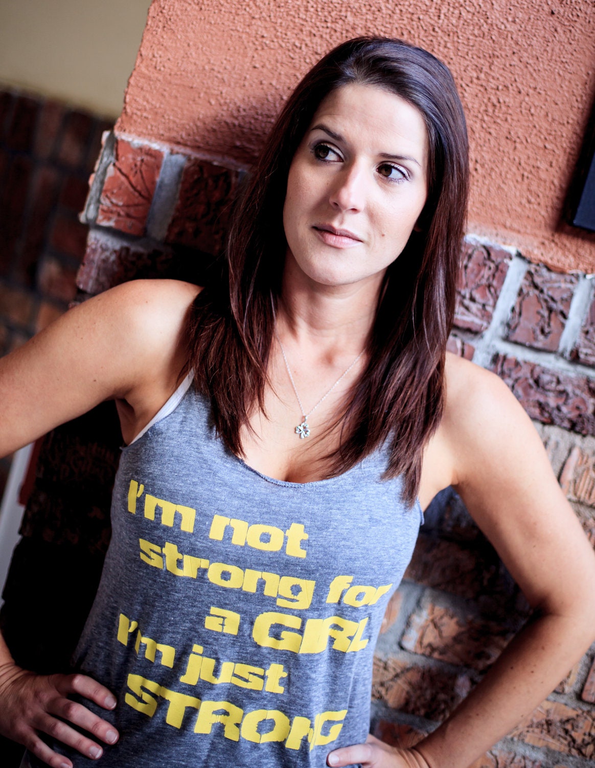 Im not strong for a girl Im just strong Racer Back Tank