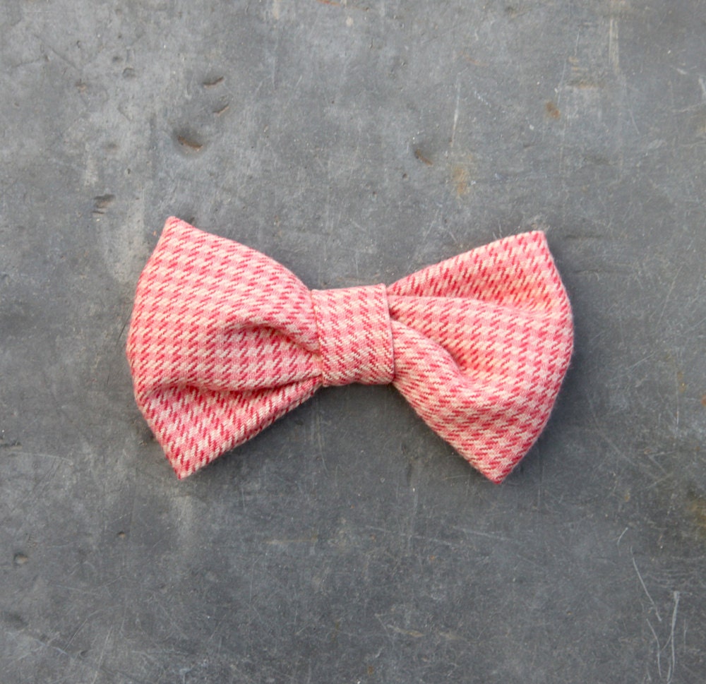 Pink gingham bow tie - ToucanBleu