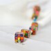 Rubiks Cube Wooden Bracelet - Colorful Wood Beads Bracelet - Hand-Painted Pyrography Wood Jewelry