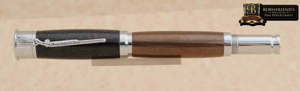 Over Under Bullet Roller Ball - Black Titanium Cap and Bronze - reserve listing
