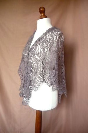 Dusty brown woman triangle Lace Shawl