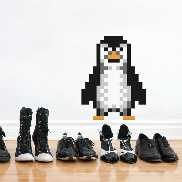 Penguin Wall Decal Puxxle - The Pixel Puzzle