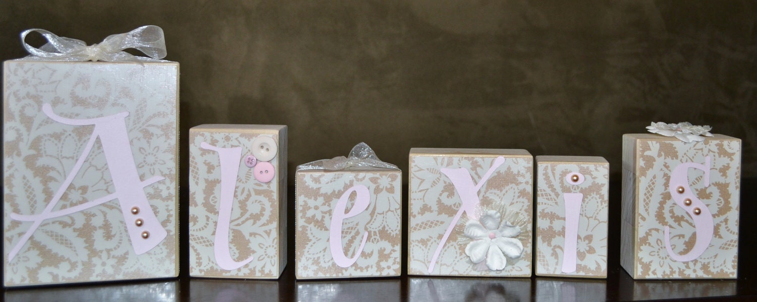 name blocks, girl's room  custom blocks, Photo Shoot Prop, Baby Shower Gift, Nursery Decor, Newborn Photo Prop, Wood Name Blocks