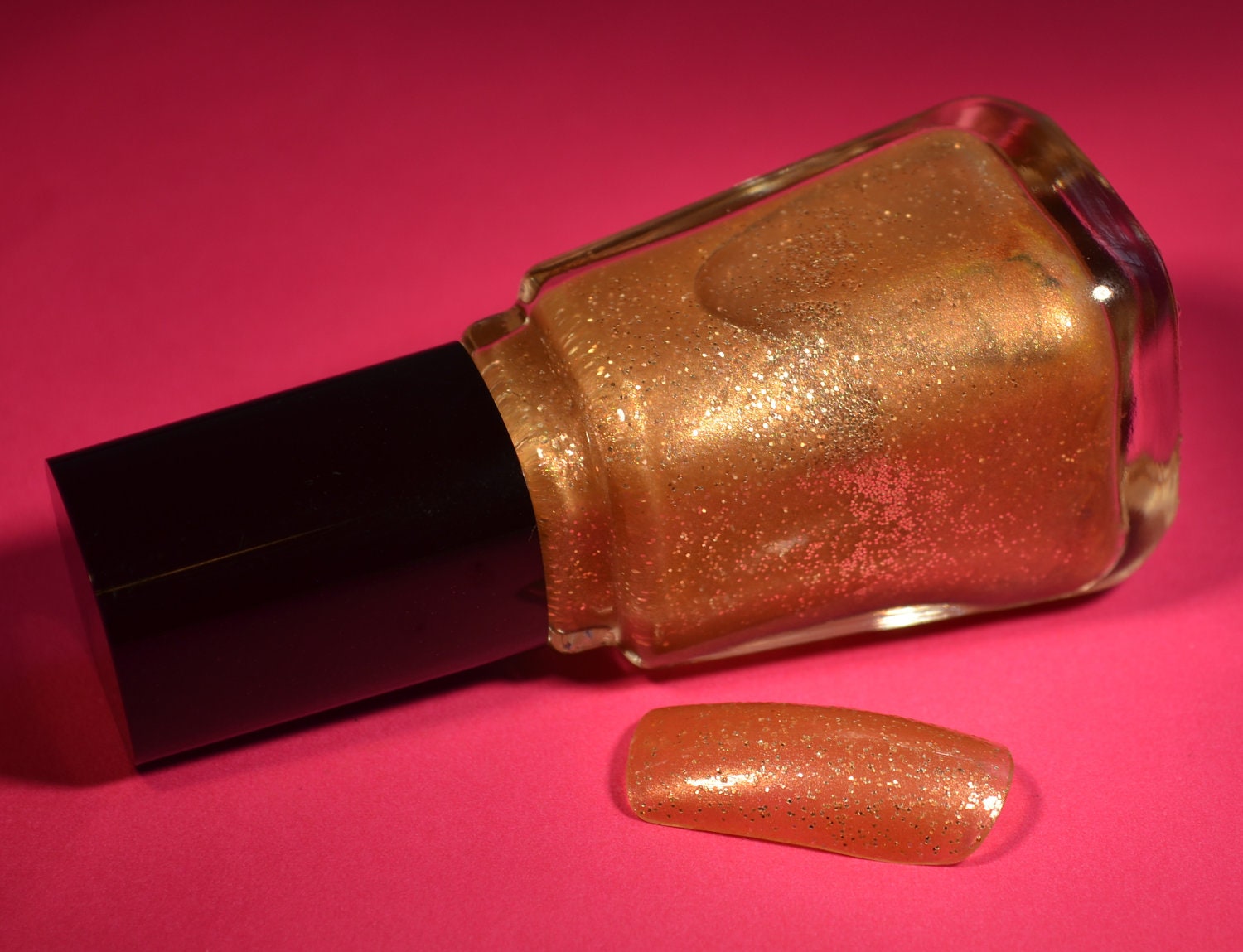 Elaine's 3 Free Golden Honey Custom Fine Glitter Polish