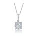 18 Karat White Gold Diamond Timeless Solitaire Anniversary Wedding Pendant