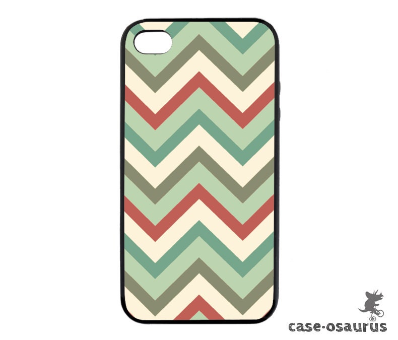 Rubber iPhone 4 Case - Chevron Pattern No. 2 -- cover for iPhone 4 and iPhone 4s