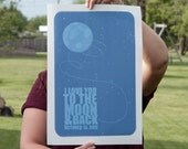 I Love You to the Moon and Back - Wedding Decoration Poster