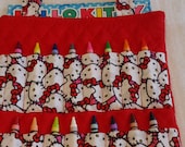 Red Hello Kitty Crayon Tote complete with a Hello Kitty Coloring Book and Crayola Crayons.Ready to Ship