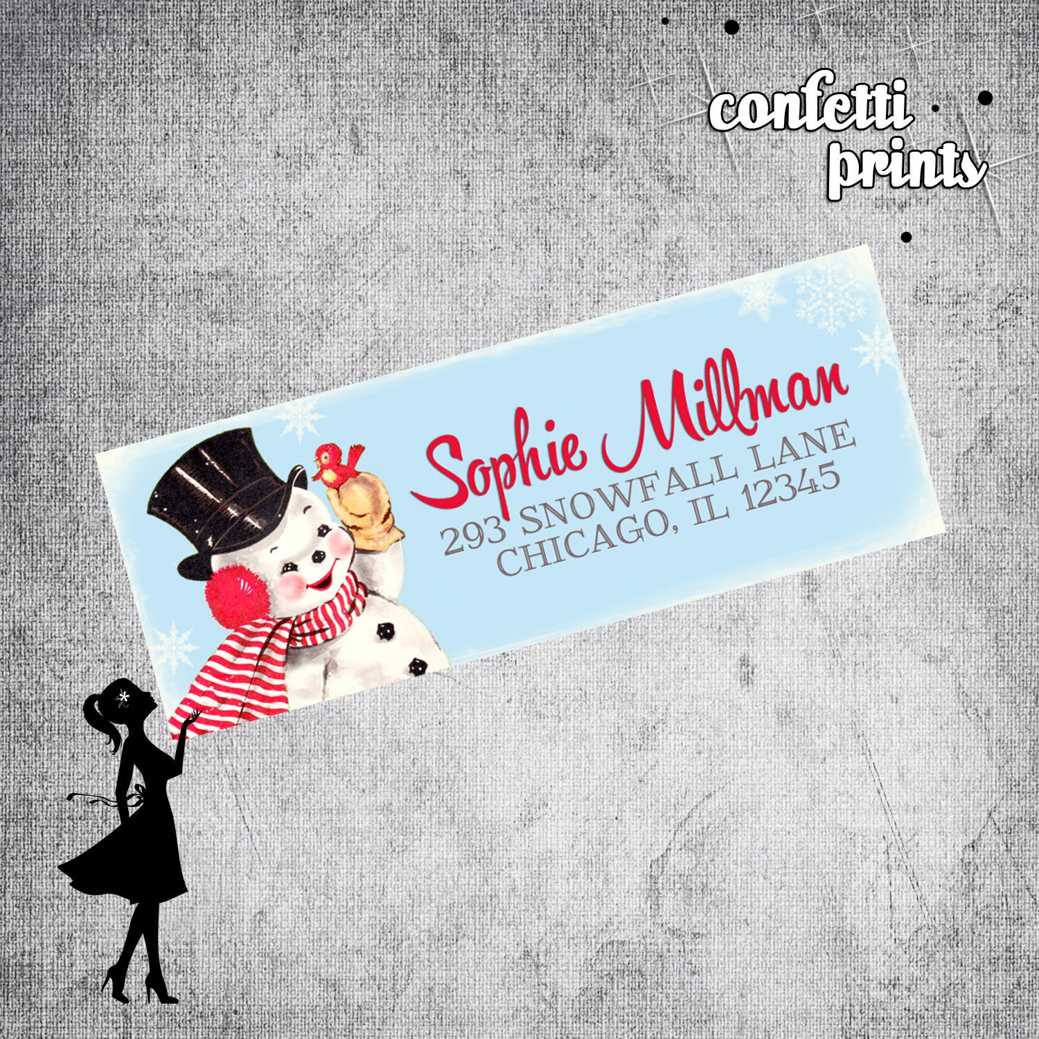 Personalized Printable Address Label - FROSTY Il_170x135