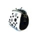 Felt coin purse Wool coin frame purse in black white colors with hand embroidery