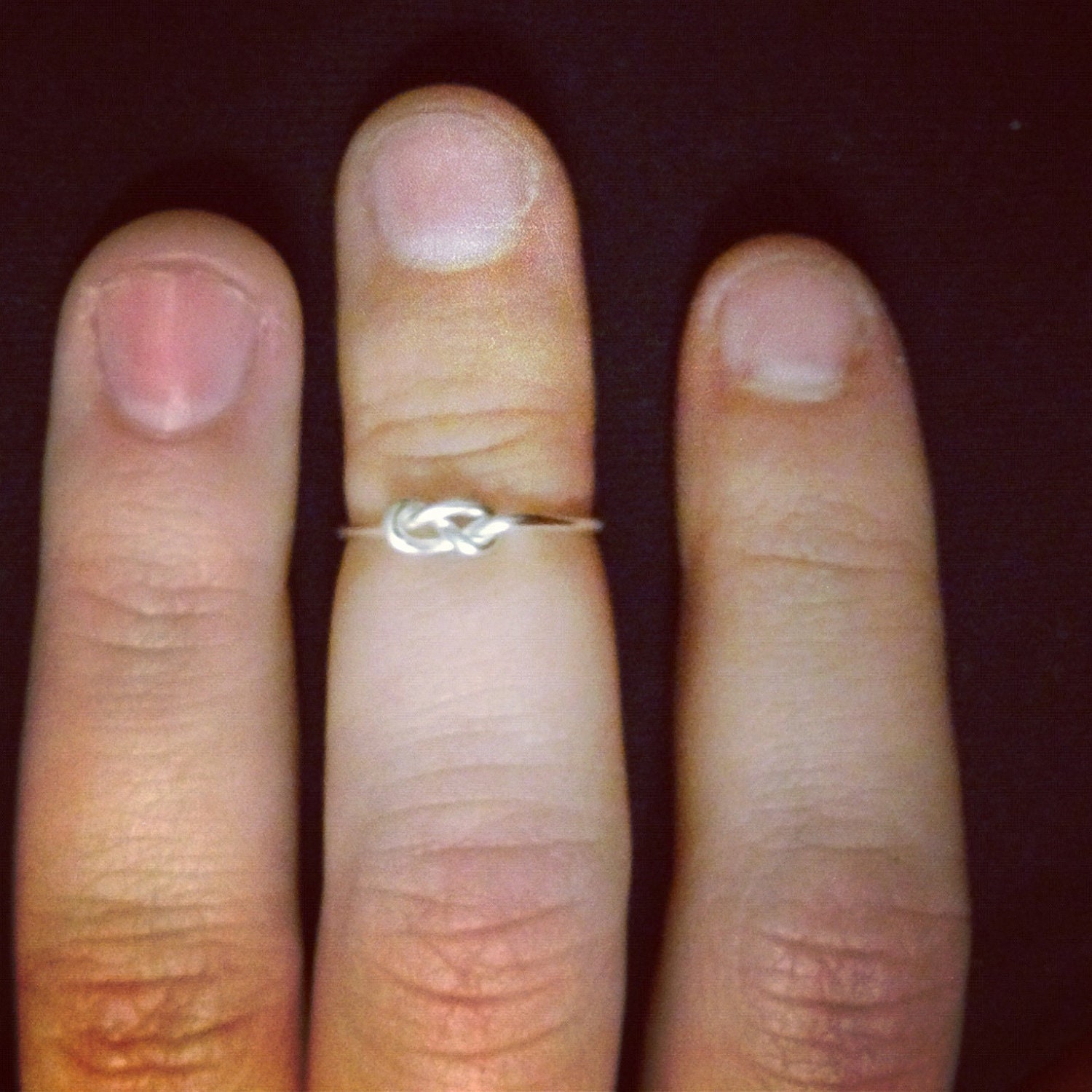 Extreme dainty infinity knot knuckle ring