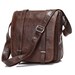 Handcrafted Leather Messenger / Crossbody Bag / Laptop / IPad Bag in Vintage Dark Brown