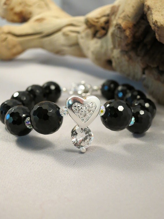 Black Onyx Bracelet - Sterling Silver Bracelet