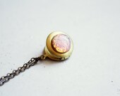 tiny galaxy locket necklace - minimalist bohemian jewelry