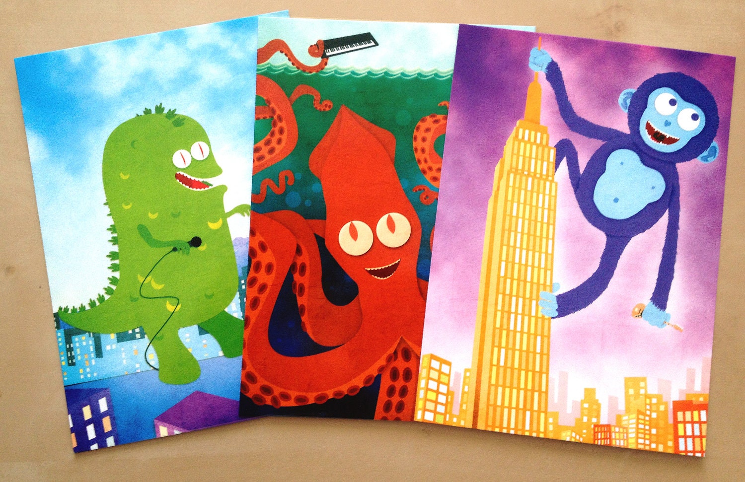 Set de 3 cartes - Legendary Monster Rock'nRoll Club