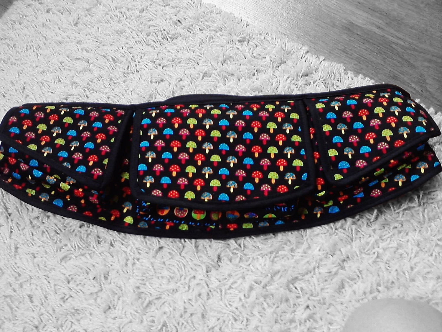Black Mushroom Hip Bag , Fanny Pack ,Belt Bag,Utility belt