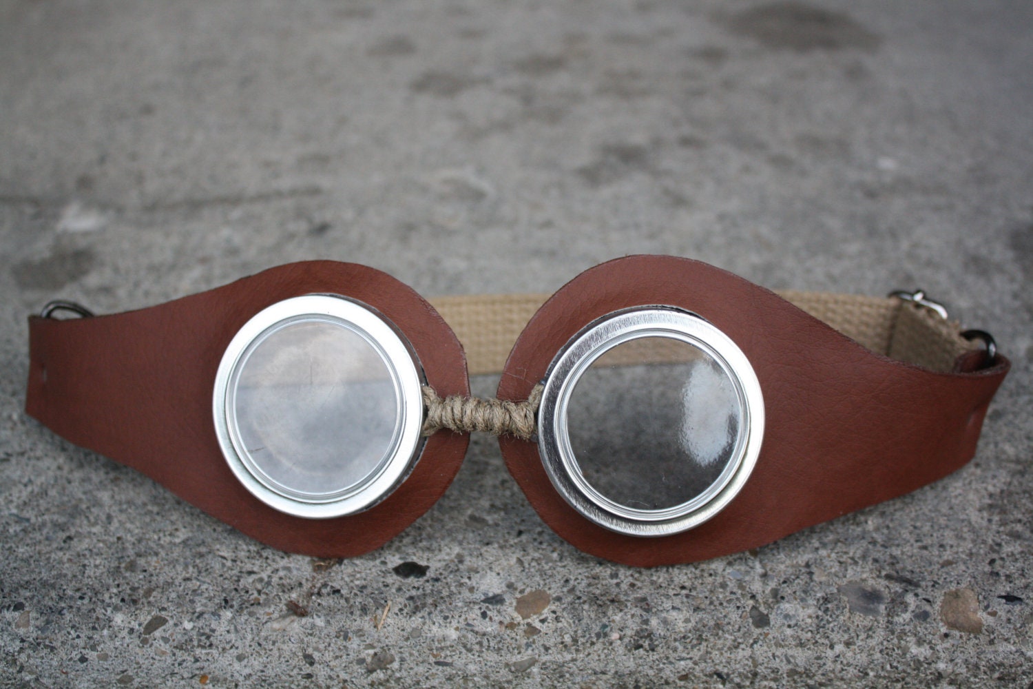 Steampunk Goggles BROWN with Clear Lenses
