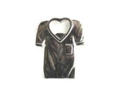 Unique bottle opener figural love SHIRT vintage metal, HEART opens caps, Collectible barware, Home bar decor, Beer lover gift, Breweriana