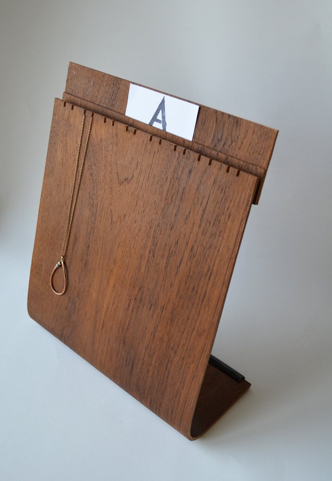 Oversized Necklace Stand in Teak