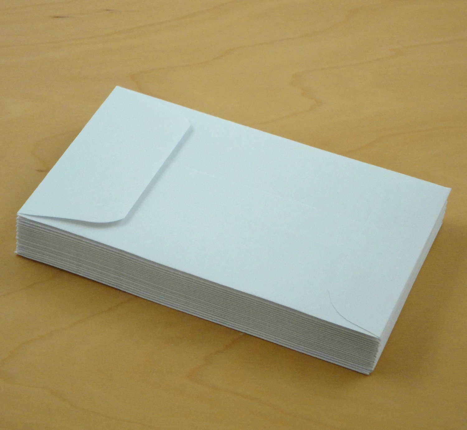 Small White Envelopes 2.5 x 4.25 (63.5mm x 108mm) Set of 20 for Weddings, Business Cards