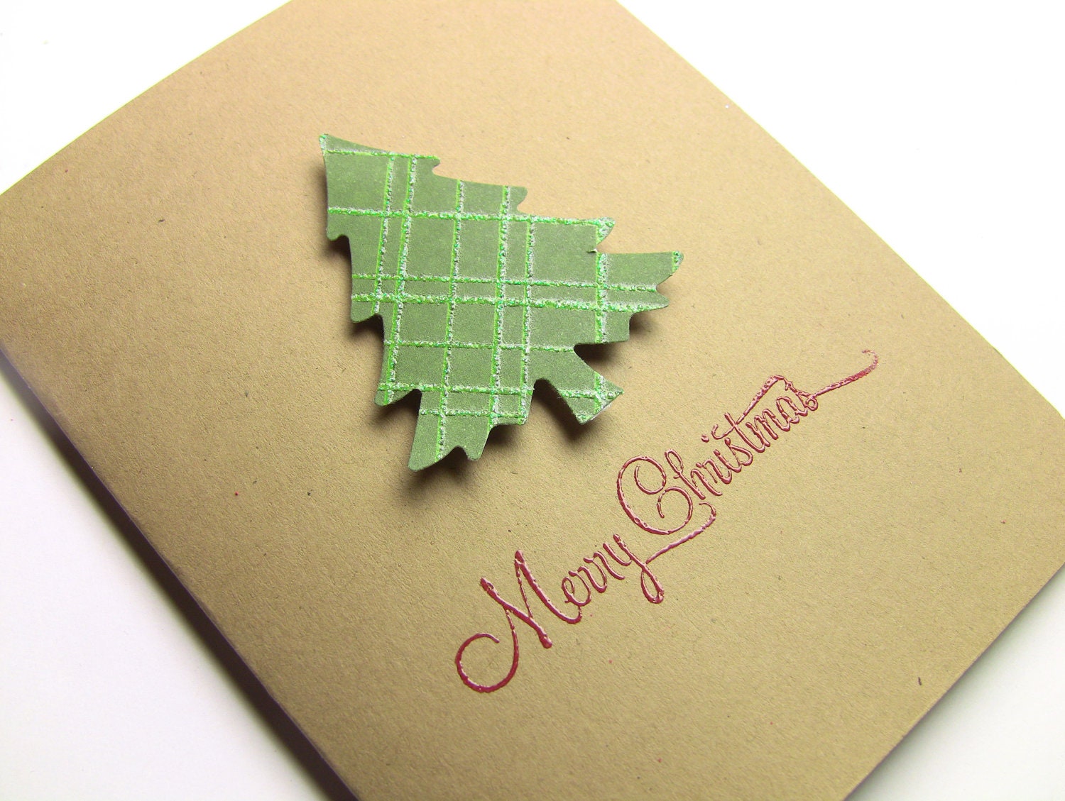 8 Christmas Tree Holiday Cards, Christmas Cards, Holiday Card Set, Christmas Card Set