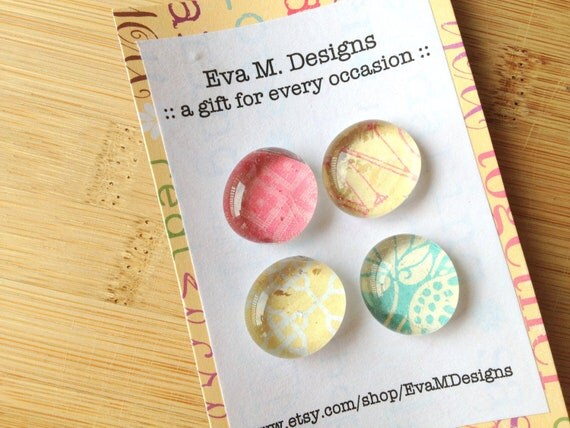 Colorful Glass Magnets - Pastels