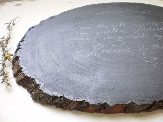 Natural Wood Chalk Memo Board, Wall Chalkboard Black Chalkboard, Quote Message Board, Yoga Wabi Sabi Decor, Rustic Chalkboard for Home