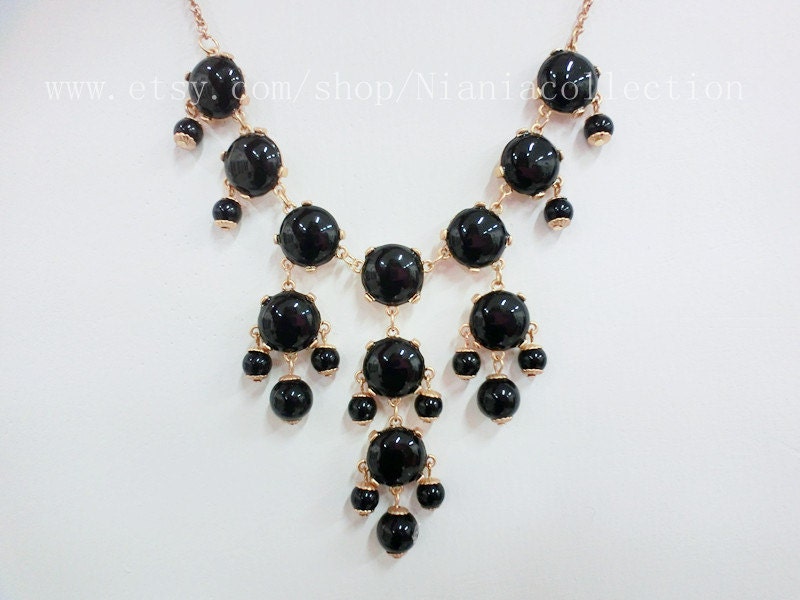 MINI 16mm Black Candy Bubble Statement Necklace