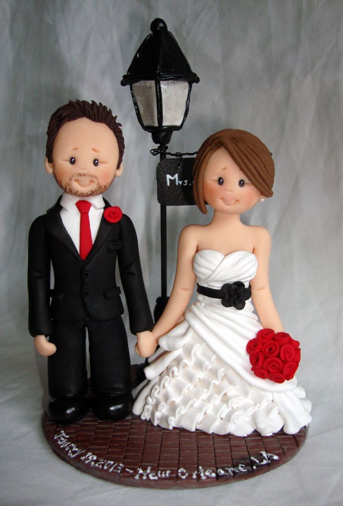 Personalised bride and groom wedding cake topper-Taking orders for August 20, 2013 onwards Only- Fully booked through up till mid Aug 2013