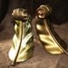 Elegant brass book ends