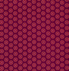 Ziggy Medallion in Red by Denyse Schmidt - 1/2 Yard - Cotton - Red Fabric - Fuchsia - Denyse Schmidt Chicopee - Chicopee - Denyse Schmidt