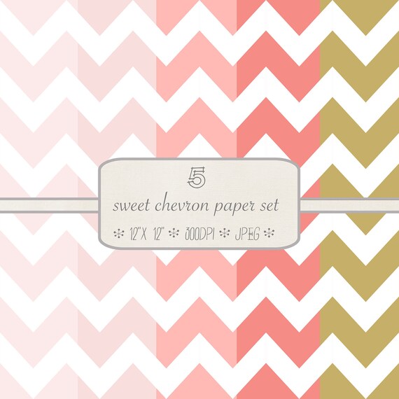 INSTANT DOWNLOAD // Modern Photography Backgrounds // Patterned Digital Paper Pack // Sweet Chevron // 5 pieces // jpeg files // 300 DPI Il_570xn
