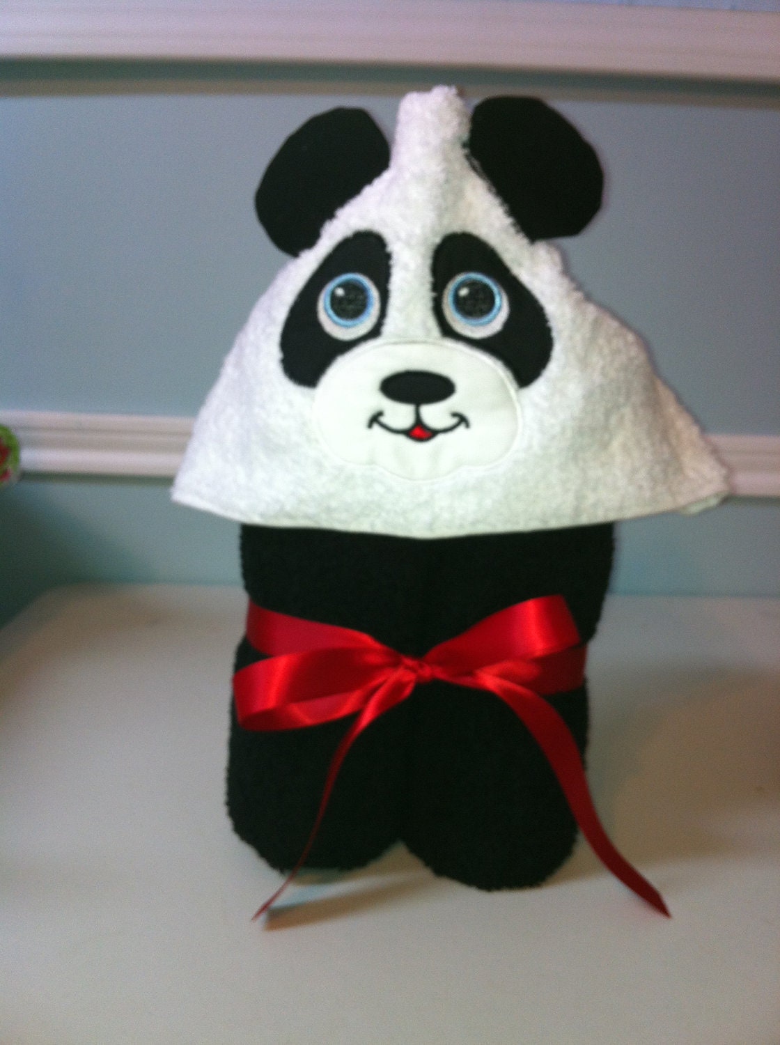 Panda Hooded Towel with free personalization