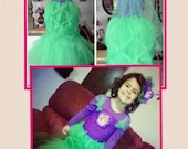Ariel Inspired Tutu Dress With matching headband