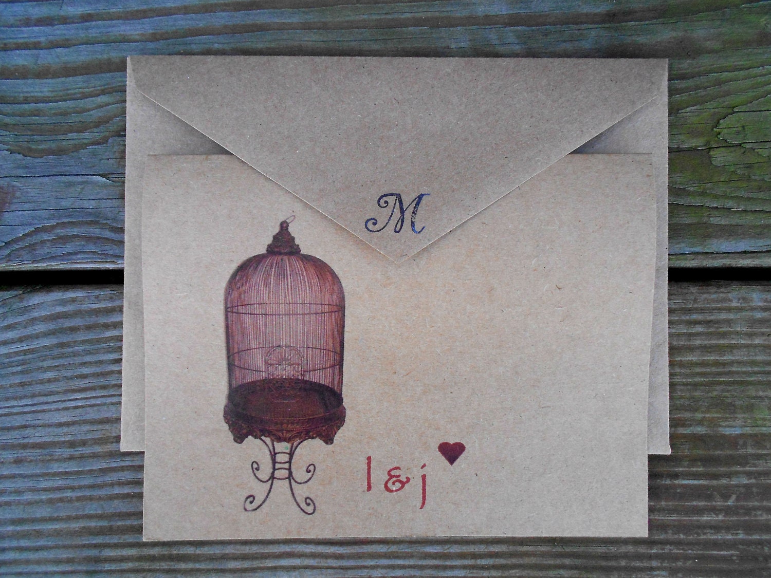 Rustic Wedding Thank You Cards, Rustic Engagement Cards, Country Wedding Thank Yous